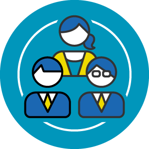 専門家とのネットワークによる万全な事業承継のアイコン